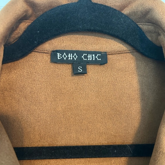 Beautiful Microsuede Boho Chic Camel Dress Small 4-6 - Picture 4 of 6